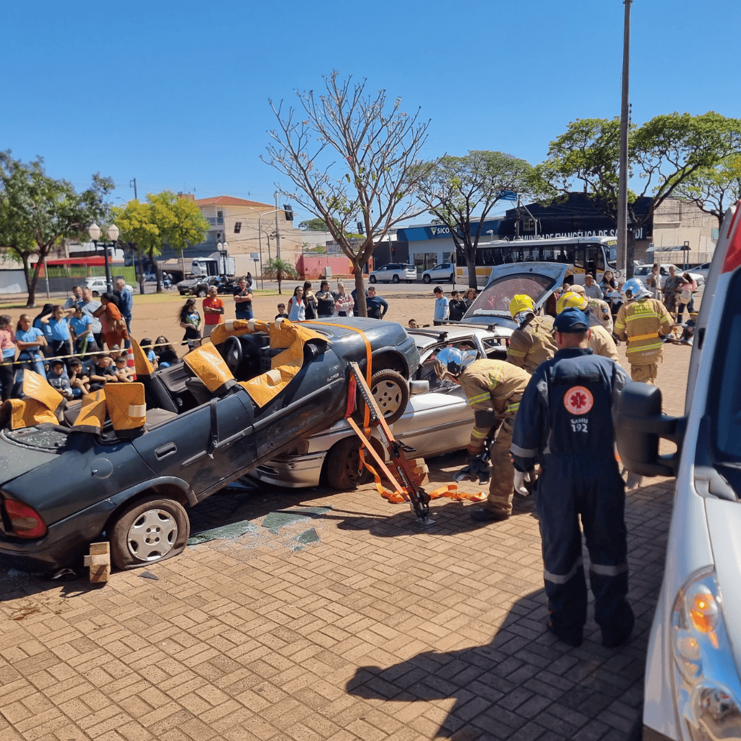 Simulação de acidente encerra Semana Nacional de Trânsito em Sarandi